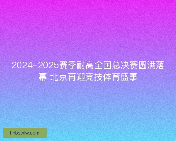 2024-2025赛季耐高全国总决赛圆满落幕 北京再迎竞技体育盛事